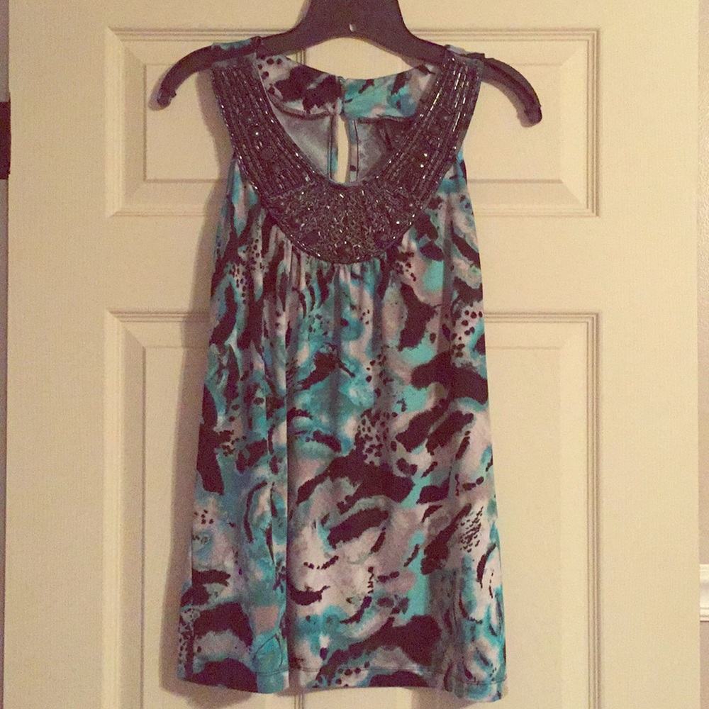 Sleeveless Beaded Tunic